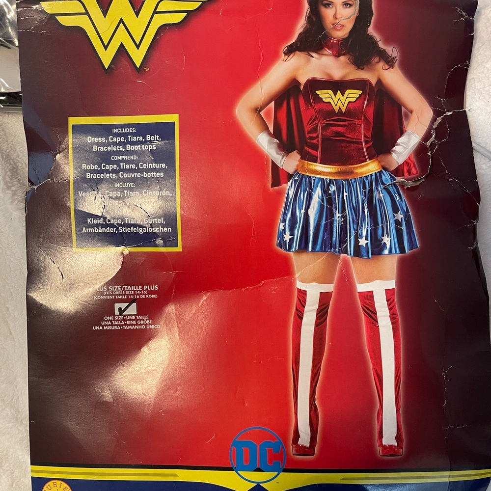 DC Wonder Woman Superhero Plus Sized Costume - Red and Blue